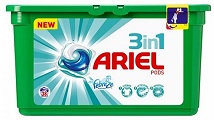 Ariel 3 in1 skalbiklis kapsulėmis 